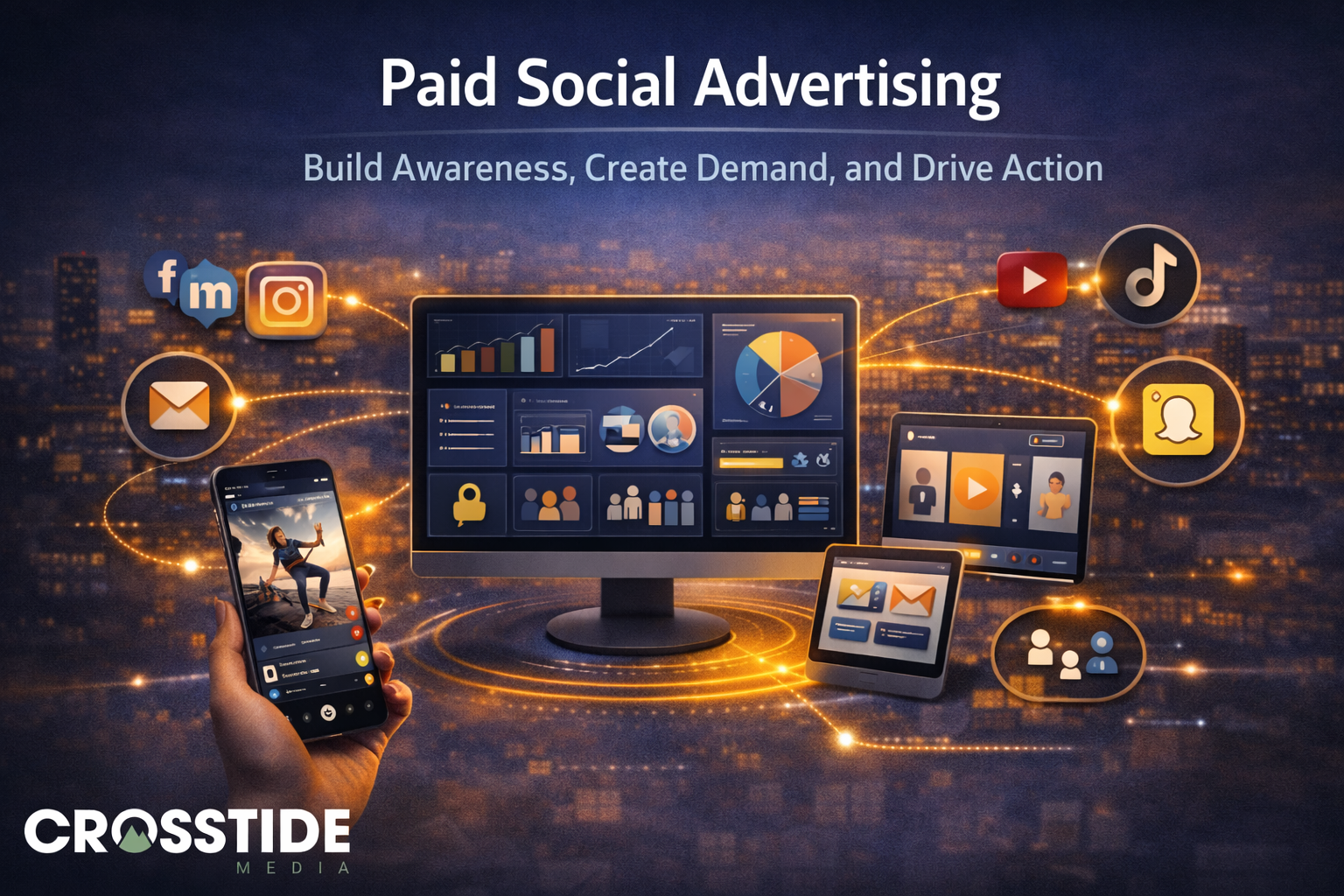 Paid social advertising dashboard overview