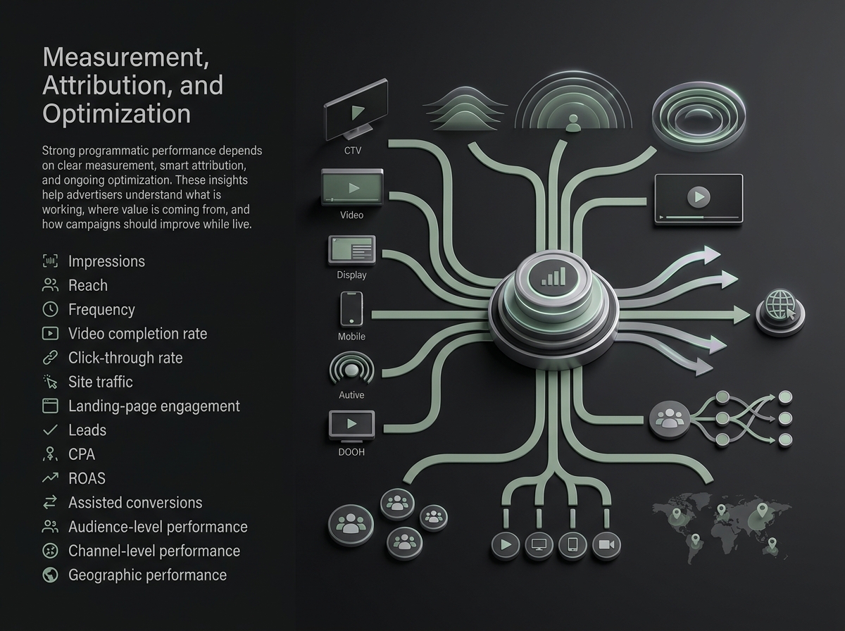 Programmatic Advertising Measurement — Delivery, Viewability, CPA, ROAS, and Attribution