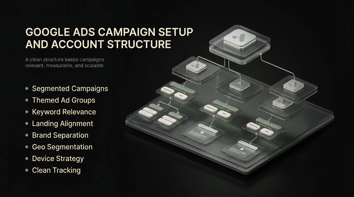 GOOGLE ADS CAMPAIGN SETUP AND ACCOUNT STRUCTURE
